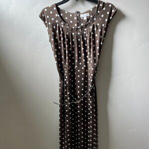 Charter Club Brown Polka Dot Dress